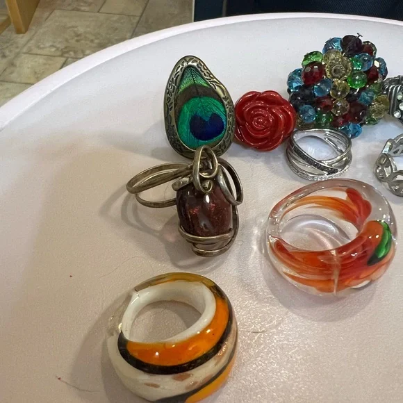 Colorful Statement Rings Collection - Picture 3 of 6